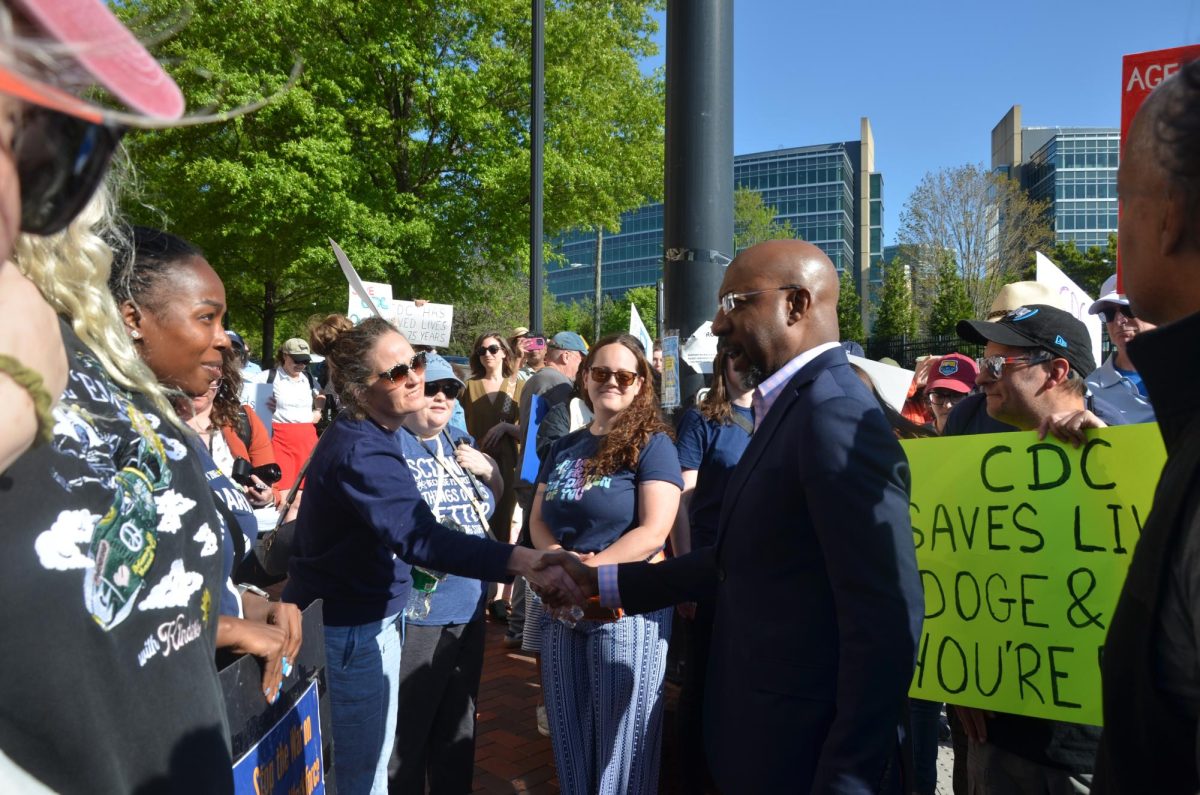 NATIONAL ATTENTION: Georgia Senator Raphael Warnock attended a reoccuring rally at the CDC to speak in support of CDC officials. Every Tuesday, Atlanta citizens gather to protest against cuts.