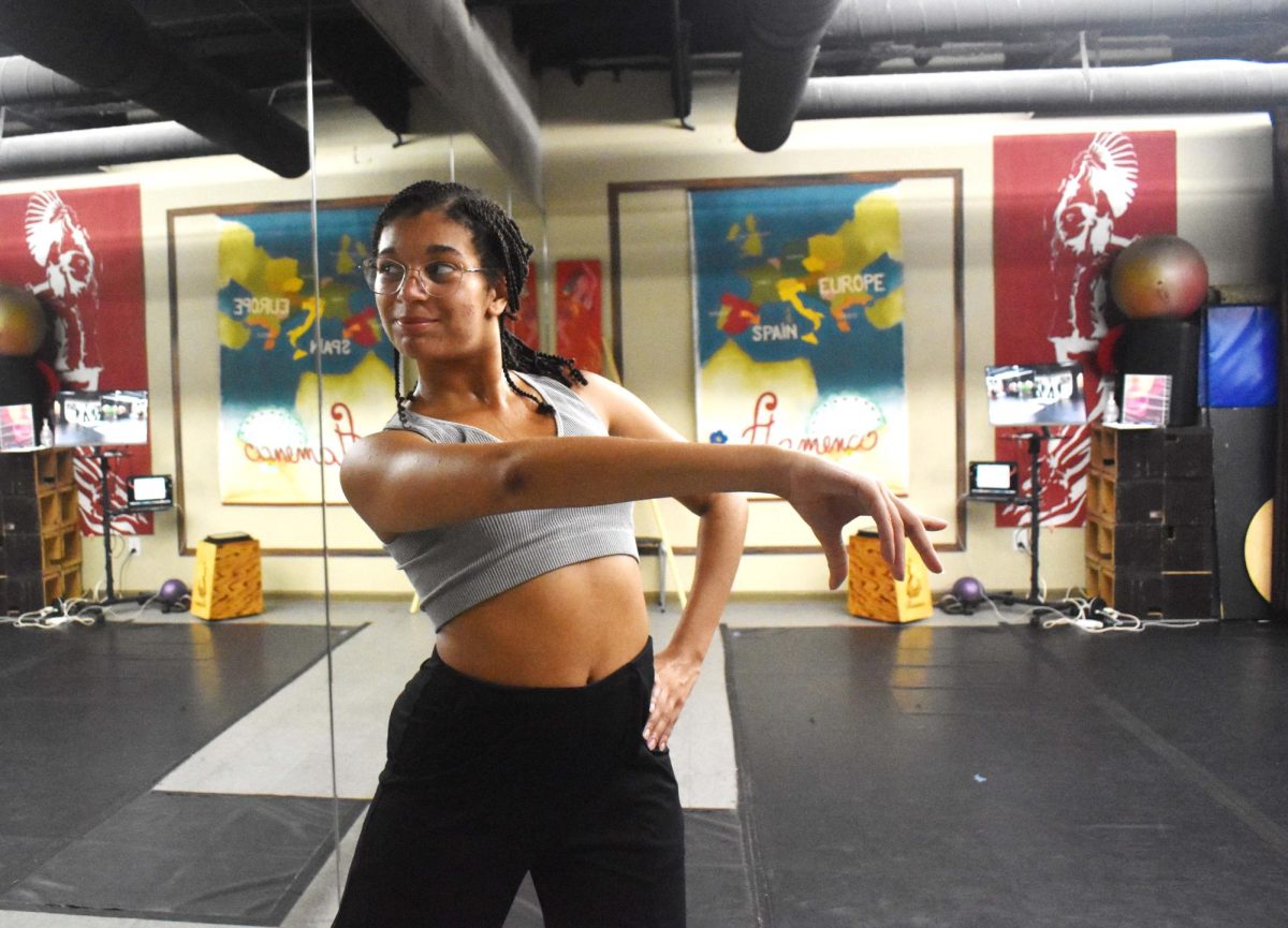 DEVELOPING SKILLS: Sophomore Camila Belloso-Wilson practices flamenco dancing at her studio, Calo Gitano Flamenco Academy. Belloso-Wilson has been flamenco dancing since the age of three.