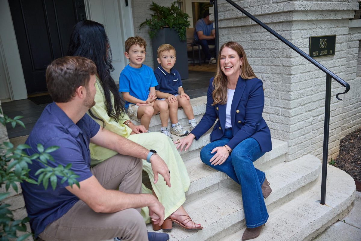 CONSTITUTENT ENGAGEMENT: Atlanta City Council District 2 candidate Courtney Smith meets with a family during her campaign. Many more campaign for other city elections.