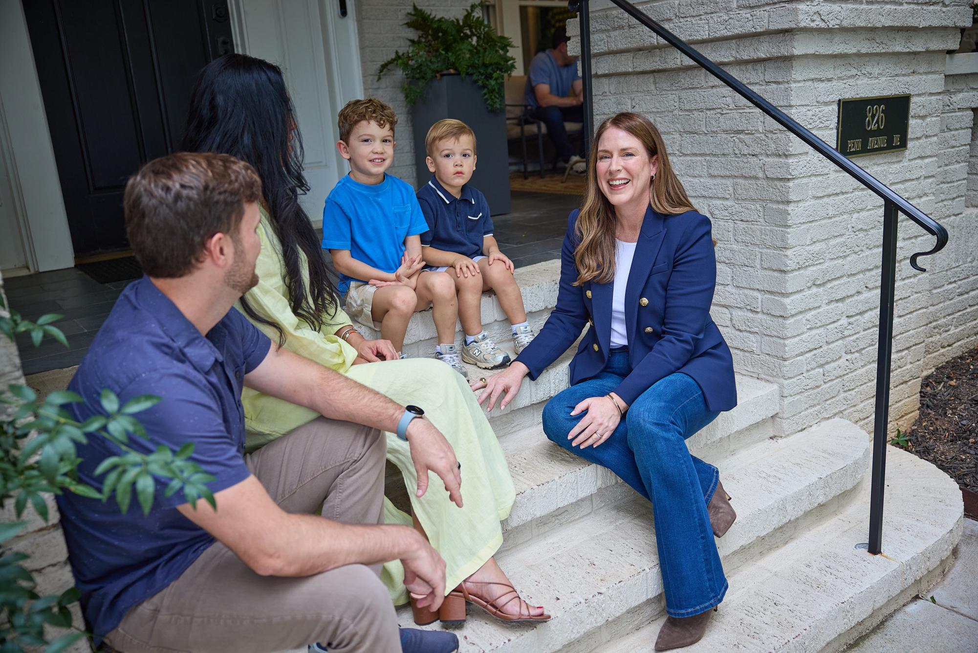 CONSTITUTENT ENGAGEMENT: Atlanta City Council District 2 candidate Courtney Smith meets with a family during her campaign. Many more campaign for other city elections.