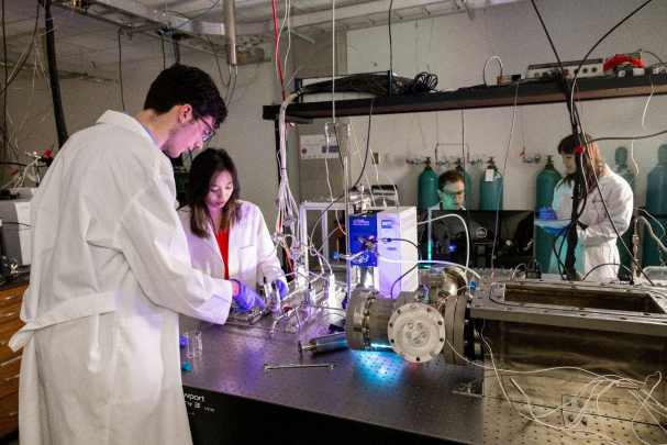 SCIENCE STUDY: University of Georgia Graduate students install thermal-based mass flow controllers in UGA laboratory facilities.