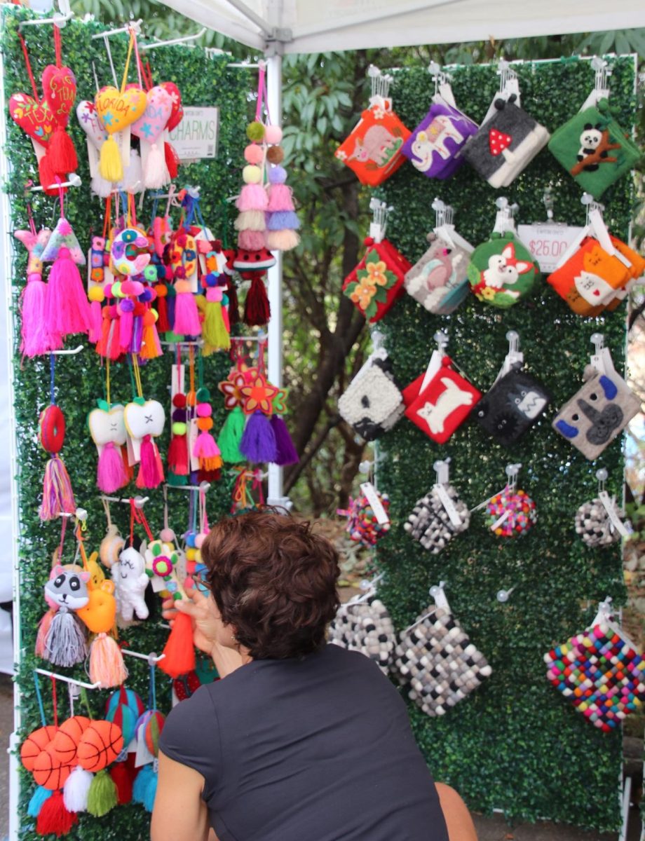 SENSATIONAL SMALL BUSINESS: Angelica Beristain showcases her felt decorations at Fall Fest. Her handmade creations are sold from her female-owned business.