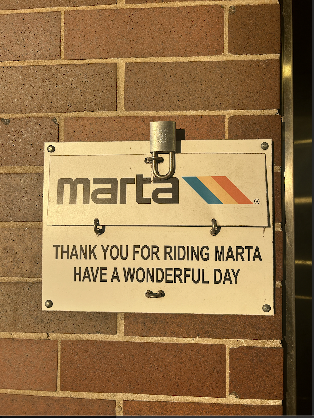 SYSTEM UPGRADES: Courtesy signage remains a familiar part of MARTA stations, but recent safety enhancements such as increased officer visibility and real time monitoring are what riders say they notice most.