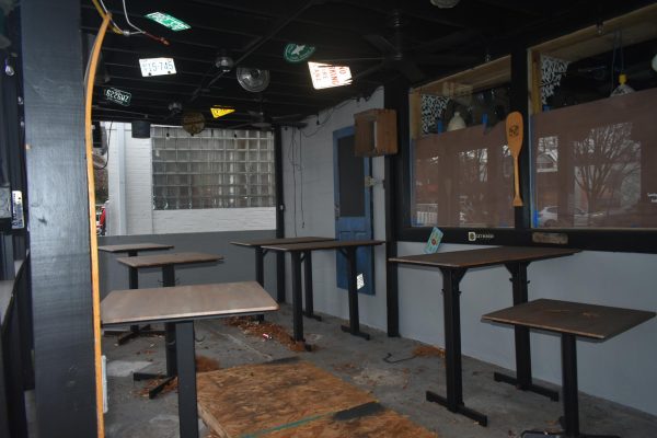 CLOSING TIME: The Virginia-Highland location of Taco Mac closed down, and is now abandoned, waiting for a new business to fill it.