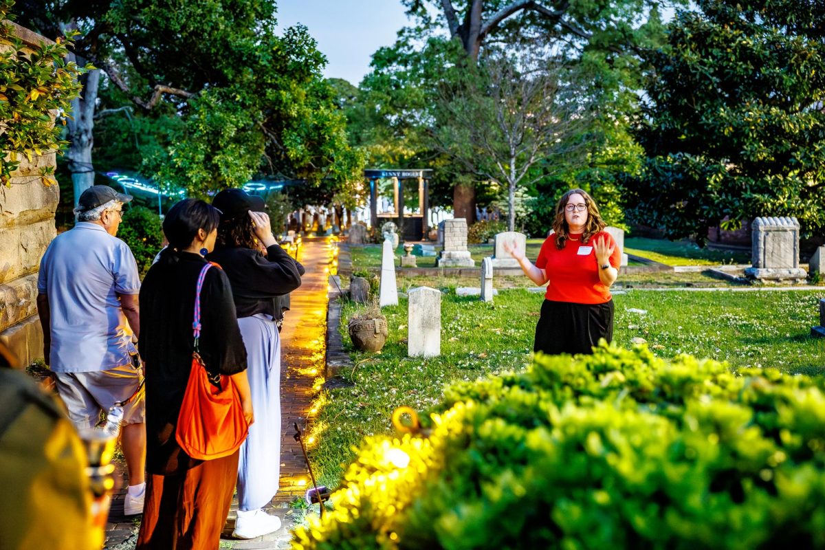 AFTER DARK: Oakland Cemetery's illumine event is hosted each spring and allows visitors to view areas of the cemetery at night time. (CREDIT: DV Photo)