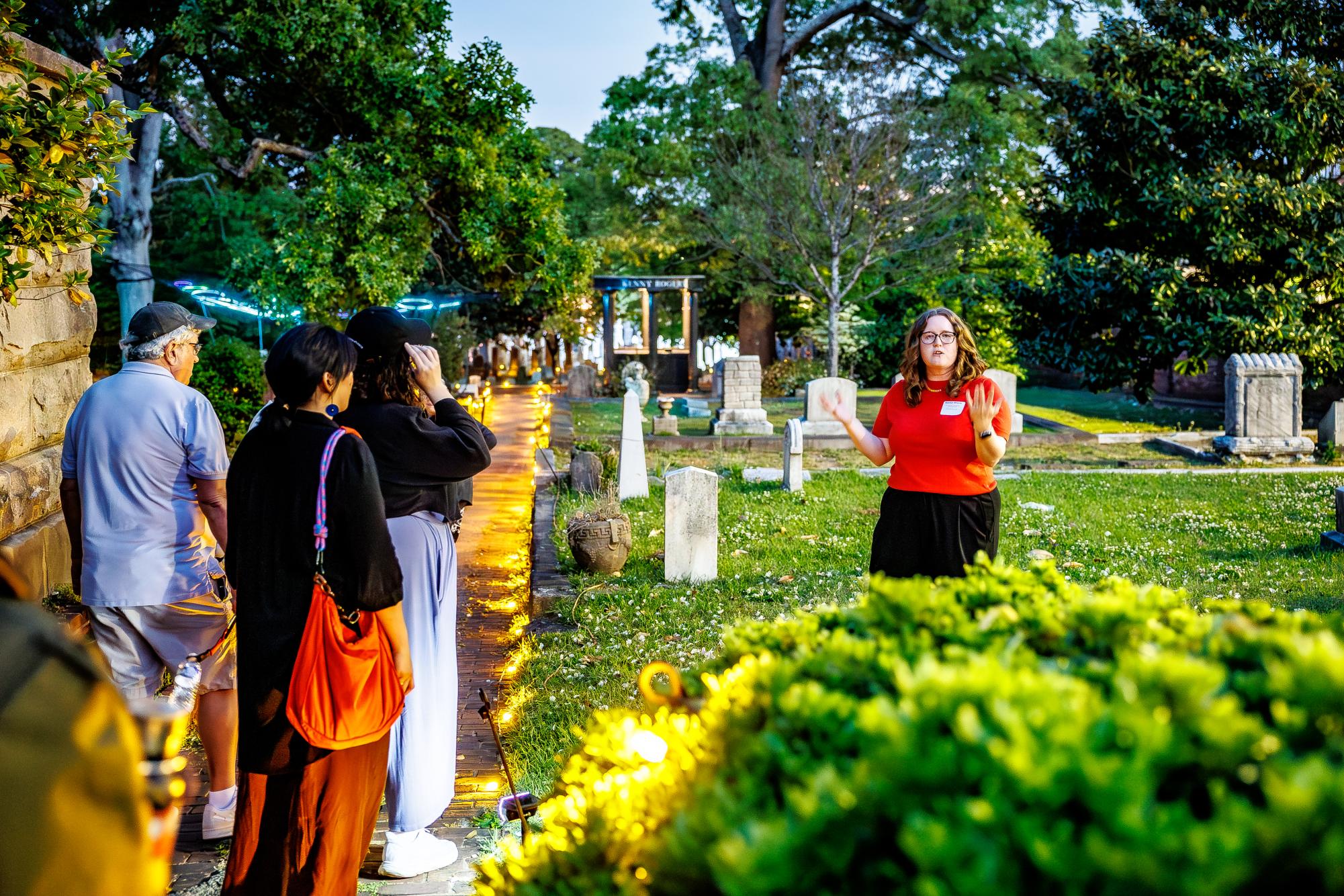 AFTER DARK: Oakland Cemetery's illumine event is hosted each spring and allows visitors to view areas of the cemetery at night time. (CREDIT: DV Photo)
