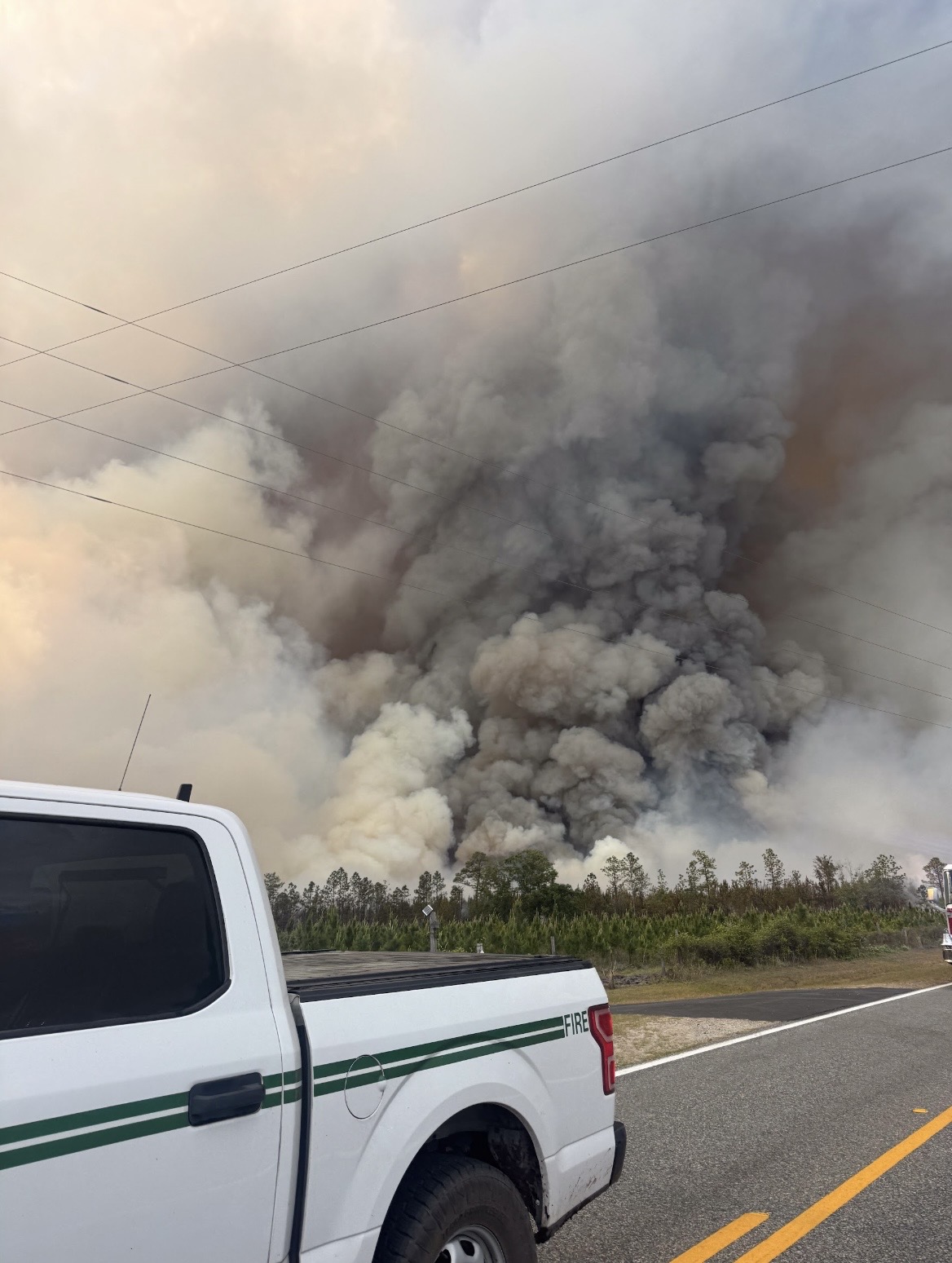 SMOKING FIRE: Wildfires release pollutants into the air, often leading to outcomes such as poor air quality. According to Knox, this can be potentially harmful to individuals with respiratory illnesses. (CREDIT: Georgia Forestry Commission)
