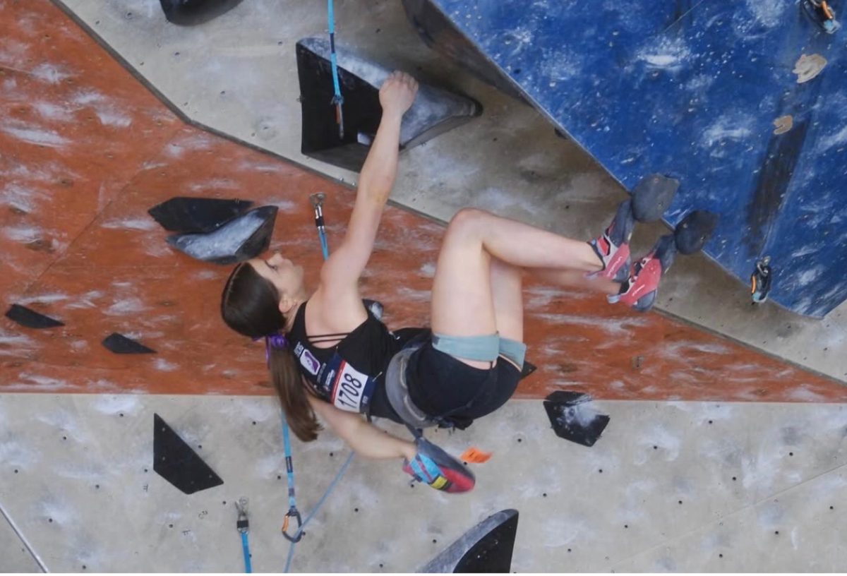Sophomore Phoebe Oakley competed in sport rock climbing at the 2025 south east divisional competition. Oakley placed 9th and qualified for nationals.