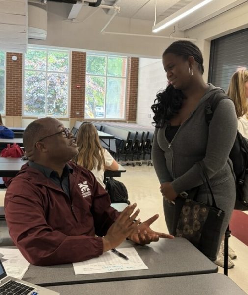 BETA BOUND: Alex Wallace, Midtown's STEAM Coordinator, has served as BETA Club's advisor for the last eight years. Wallace attended the club's final meeting of the year, an ice cream social.