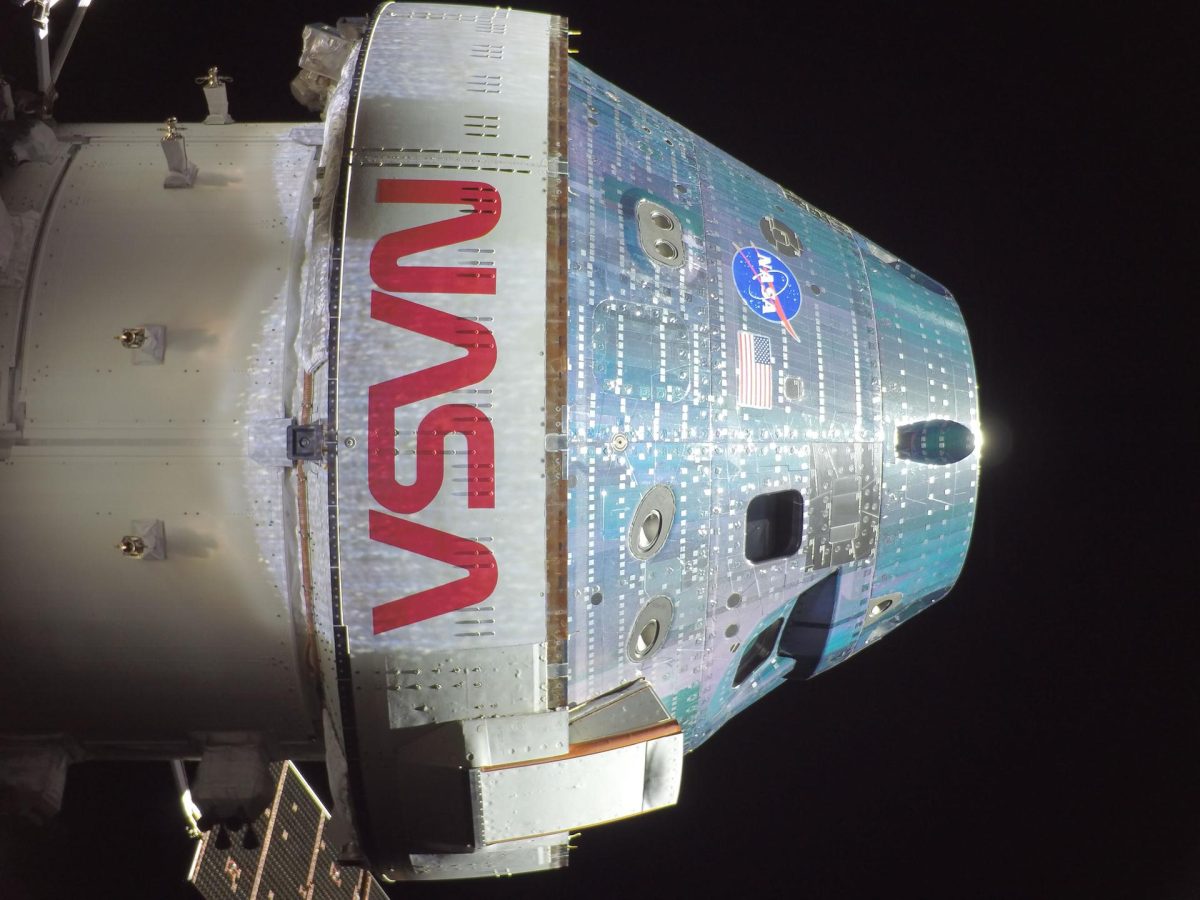 SOARING TO SPACE: The Artemis II spacecraft, Orion, took a photo of itself in space on the second day of the mission. At the time, the astronauts were inside.