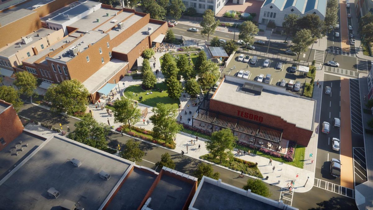 ENTERTAINMENT SPACE: Ahead of the World Cup, South Downtown is hastening to complete a series of improvements, including Founder's Green, a community gathering and performing arts space
